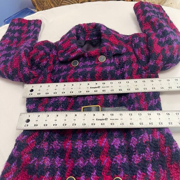 B. Altman & Co. VTG Plaid Art To Wear Artsy Coat Jacket Sz XS Small See Measure - Picture 4 of 10